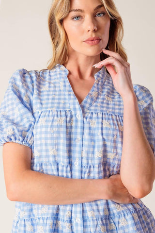 LET'S CATCH UP WOVEN BABYDOLL DRESS - Glamourous Grace