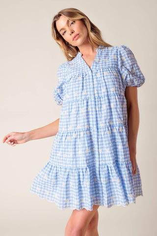 LET'S CATCH UP WOVEN BABYDOLL DRESS - Glamourous Grace