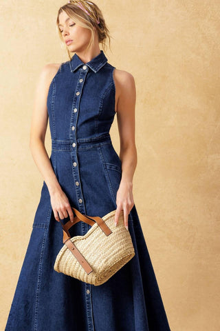 COOL GIRL DENIM MIDI DRESS - Glamourous Grace
