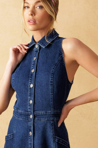 COOL GIRL DENIM MIDI DRESS - Glamourous Grace