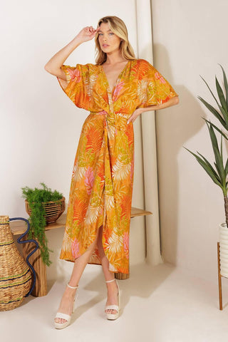 BUDDING HEARTS WOVEN MIDI DRESS - Glamourous Grace