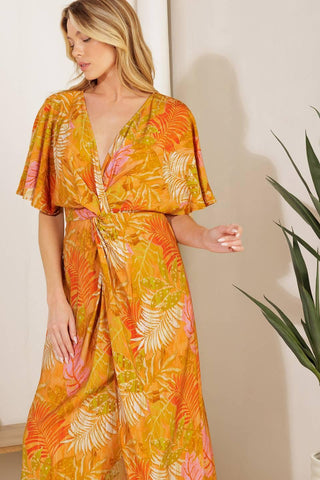 BUDDING HEARTS WOVEN MIDI DRESS - Glamourous Grace