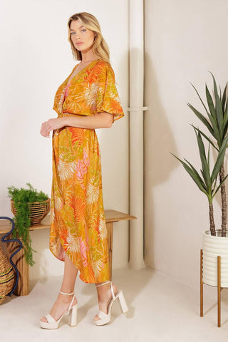 BUDDING HEARTS WOVEN MIDI DRESS - Glamourous Grace