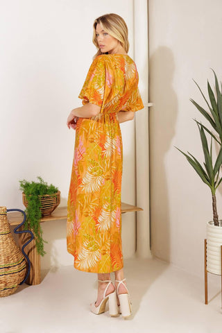 BUDDING HEARTS WOVEN MIDI DRESS - Glamourous Grace