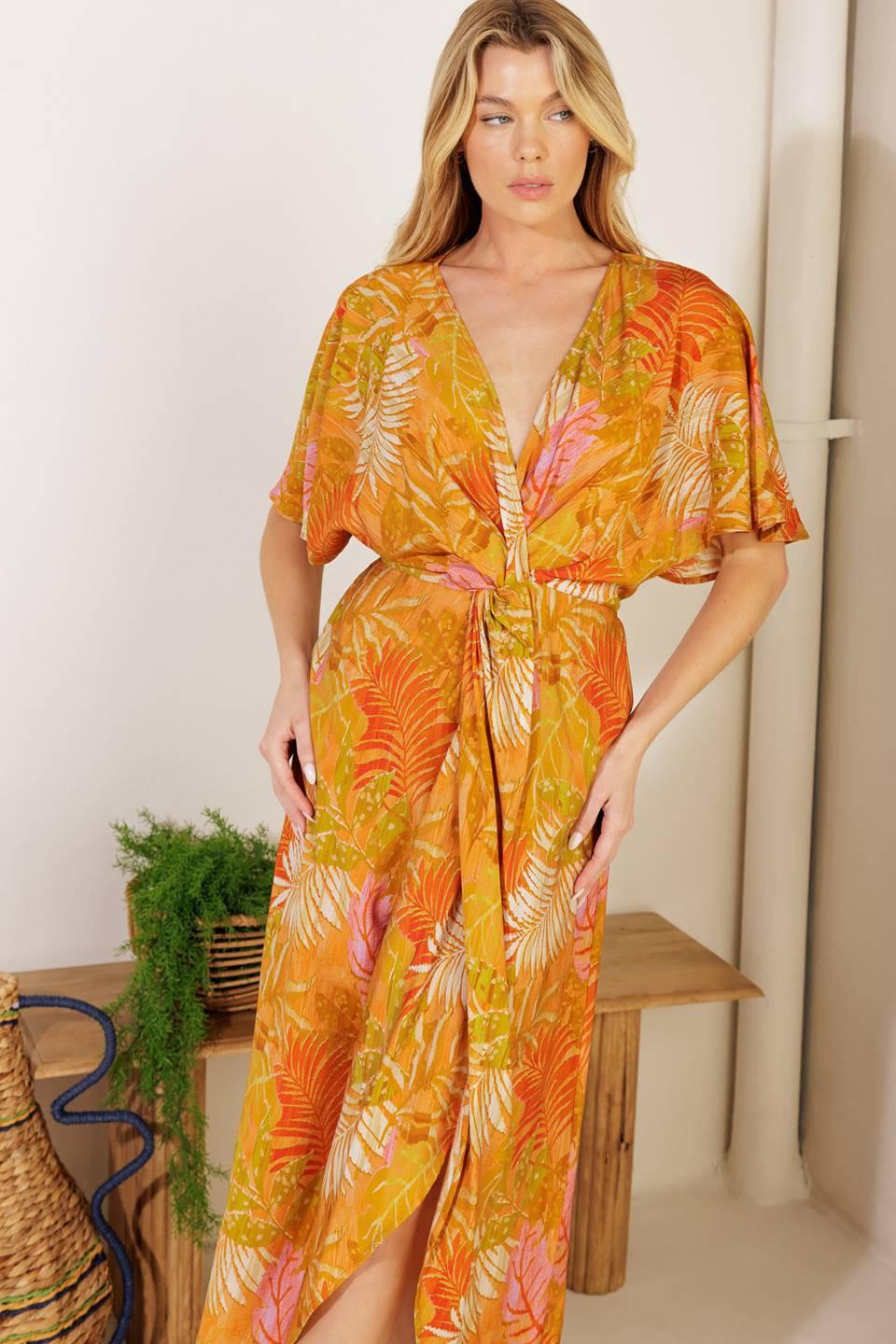 BUDDING HEARTS WOVEN MIDI DRESS - Glamourous Grace