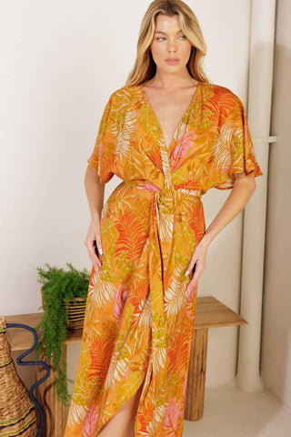 BUDDING HEARTS WOVEN MIDI DRESS - Glamourous Grace