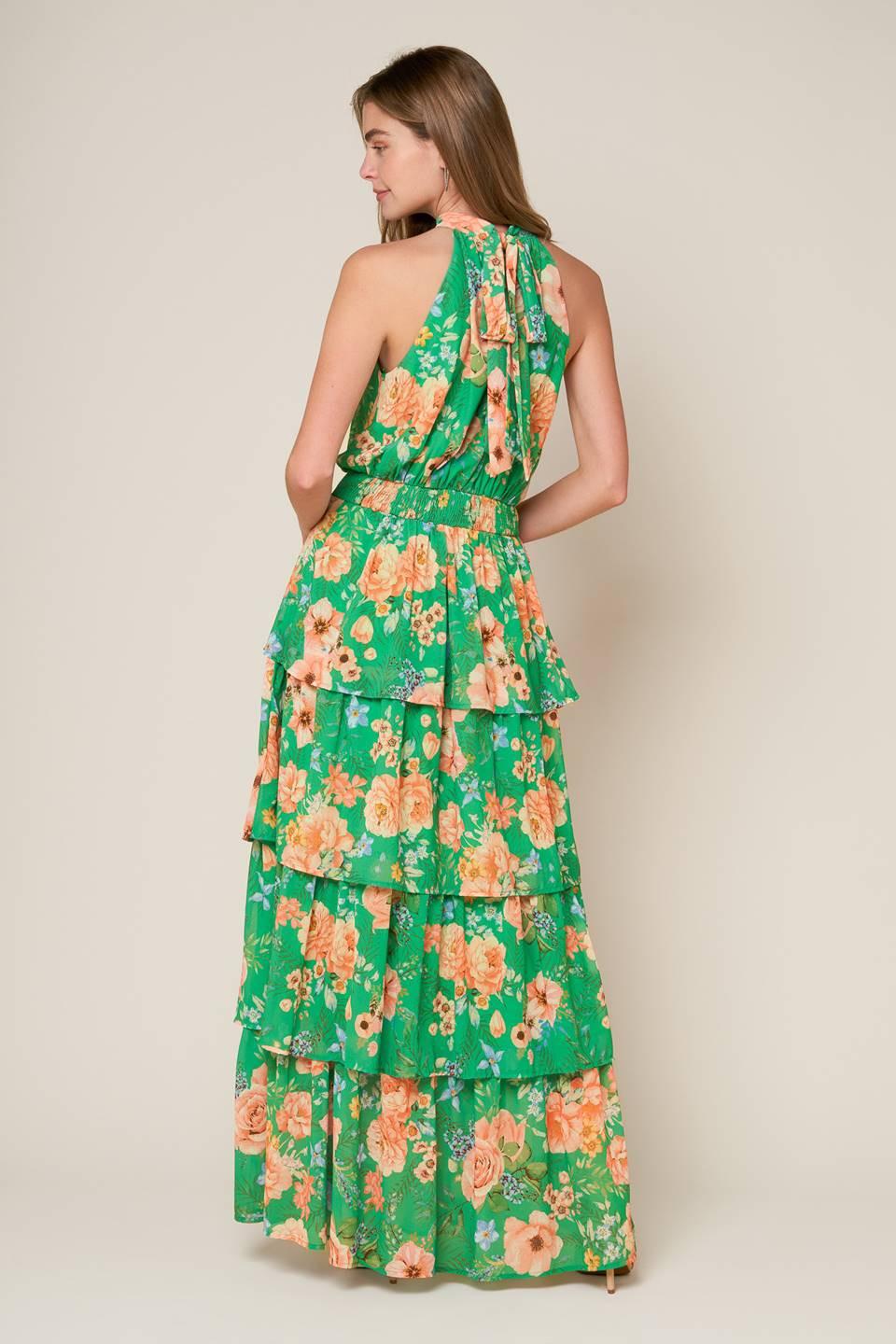 PORCELAIN BLOOM WOVEN MAXI DRESS - Glamourous Grace
