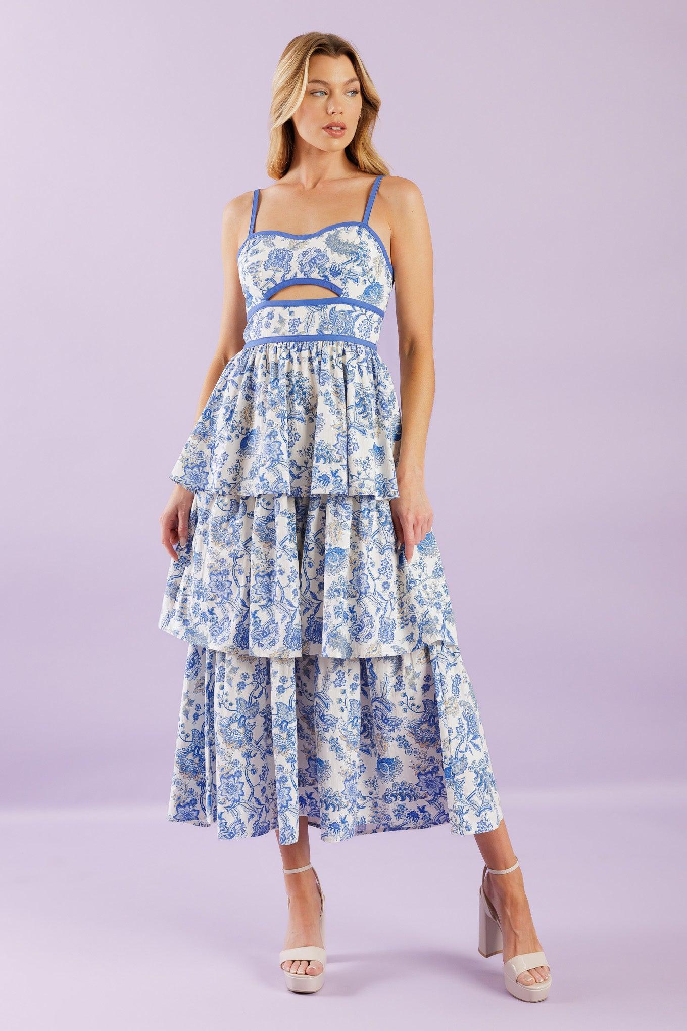 A GREAT ESCAPE WOVEN MIDI DRESS - Glamourous Grace