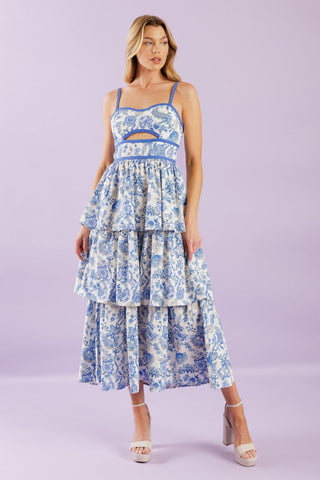 A GREAT ESCAPE WOVEN MIDI DRESS - Glamourous Grace