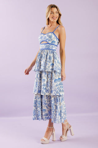 A GREAT ESCAPE WOVEN MIDI DRESS - Glamourous Grace