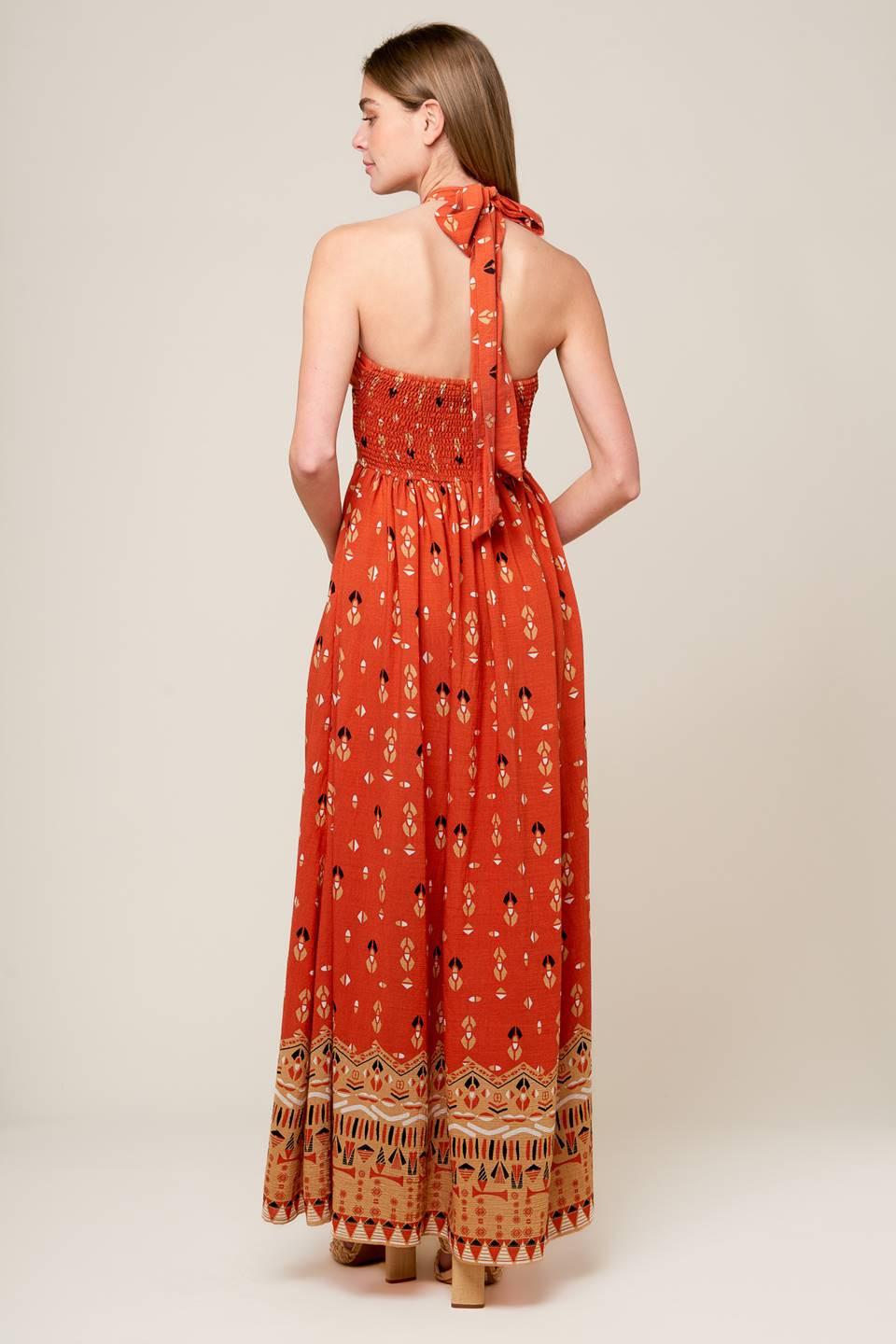 SIDEWALK CAFÉ TERRACOTTA WOVEN MAXI DRESS - Glamourous Grace