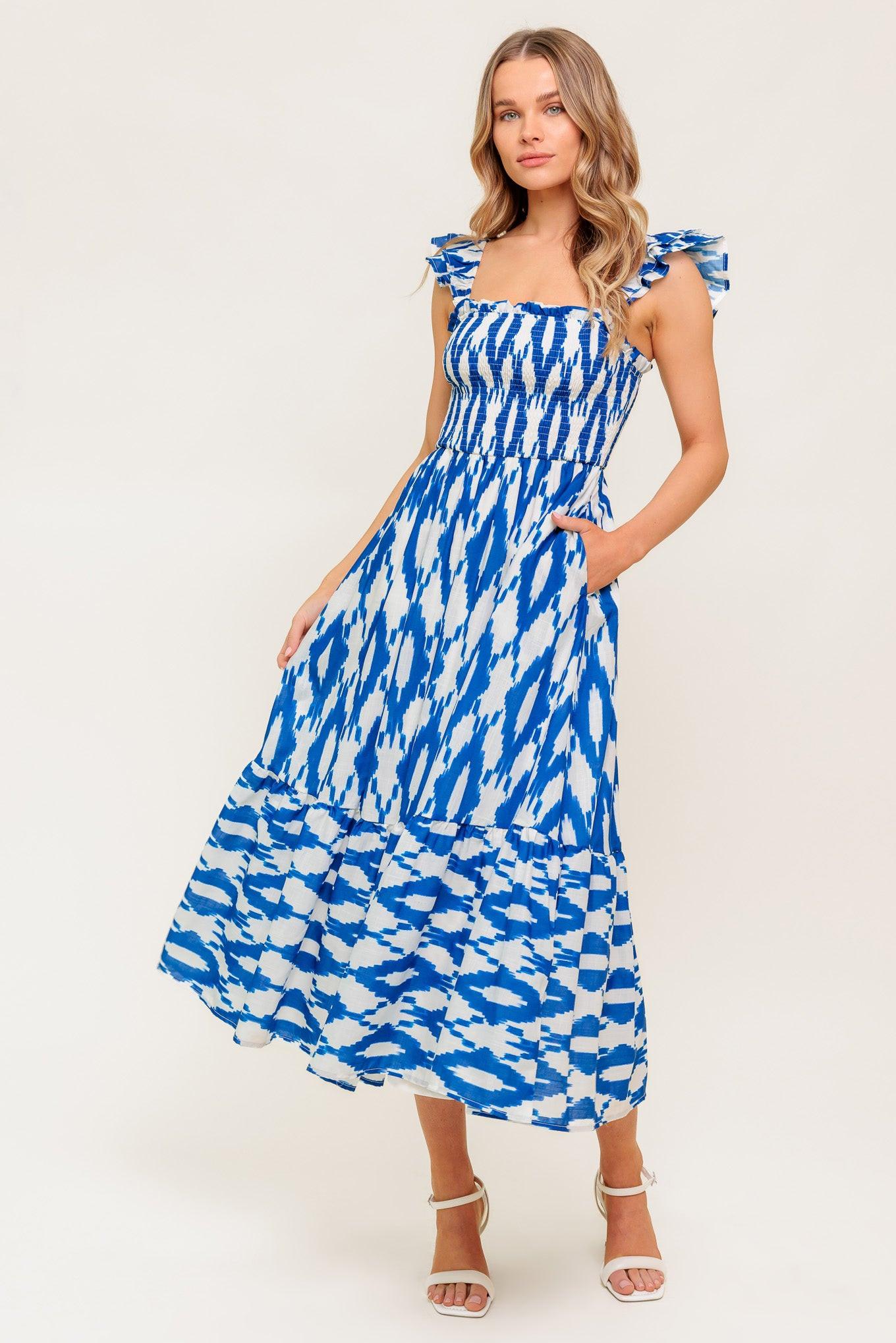 LOST IN THE DETAILS WOVEN MIDI DRESS - Glamourous Grace