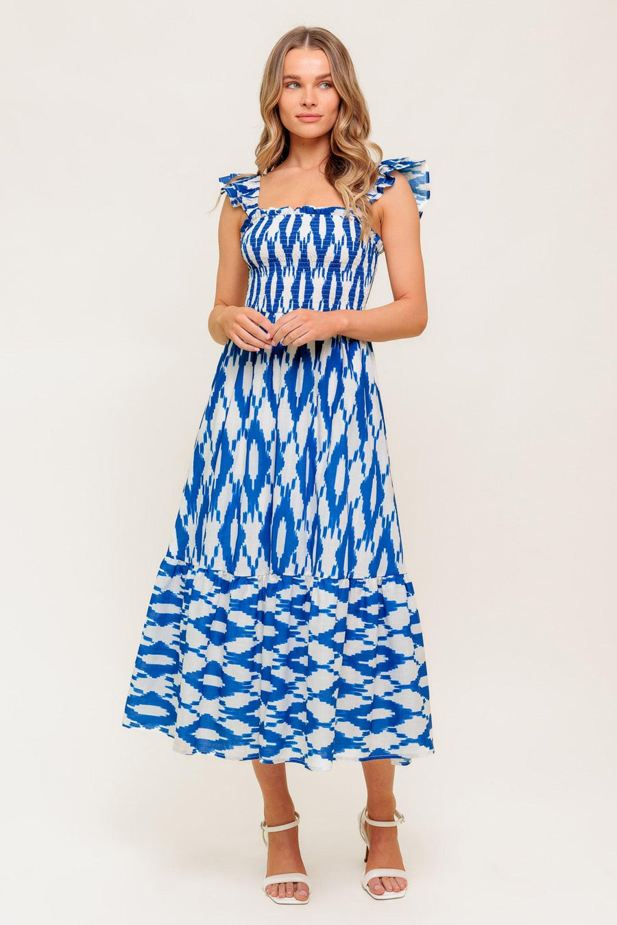 LOST IN THE DETAILS WOVEN MIDI DRESS - Glamourous Grace