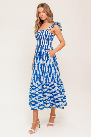 LOST IN THE DETAILS WOVEN MIDI DRESS - Glamourous Grace
