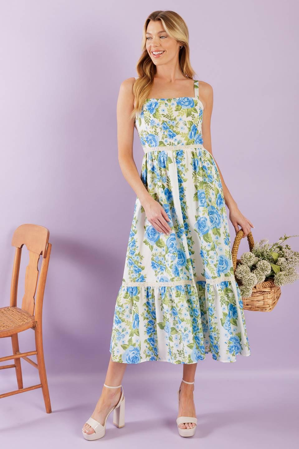 MATCH MY ENERGY WOVEN MIDI DRESS - Glamourous Grace