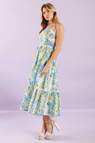 MATCH MY ENERGY WOVEN MIDI DRESS - Glamourous Grace