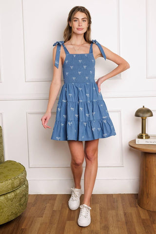 DUSK ENCHANTMENT WOVEN MINI DRESS - Glamourous Grace