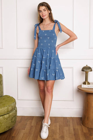 DUSK ENCHANTMENT WOVEN MINI DRESS - Glamourous Grace