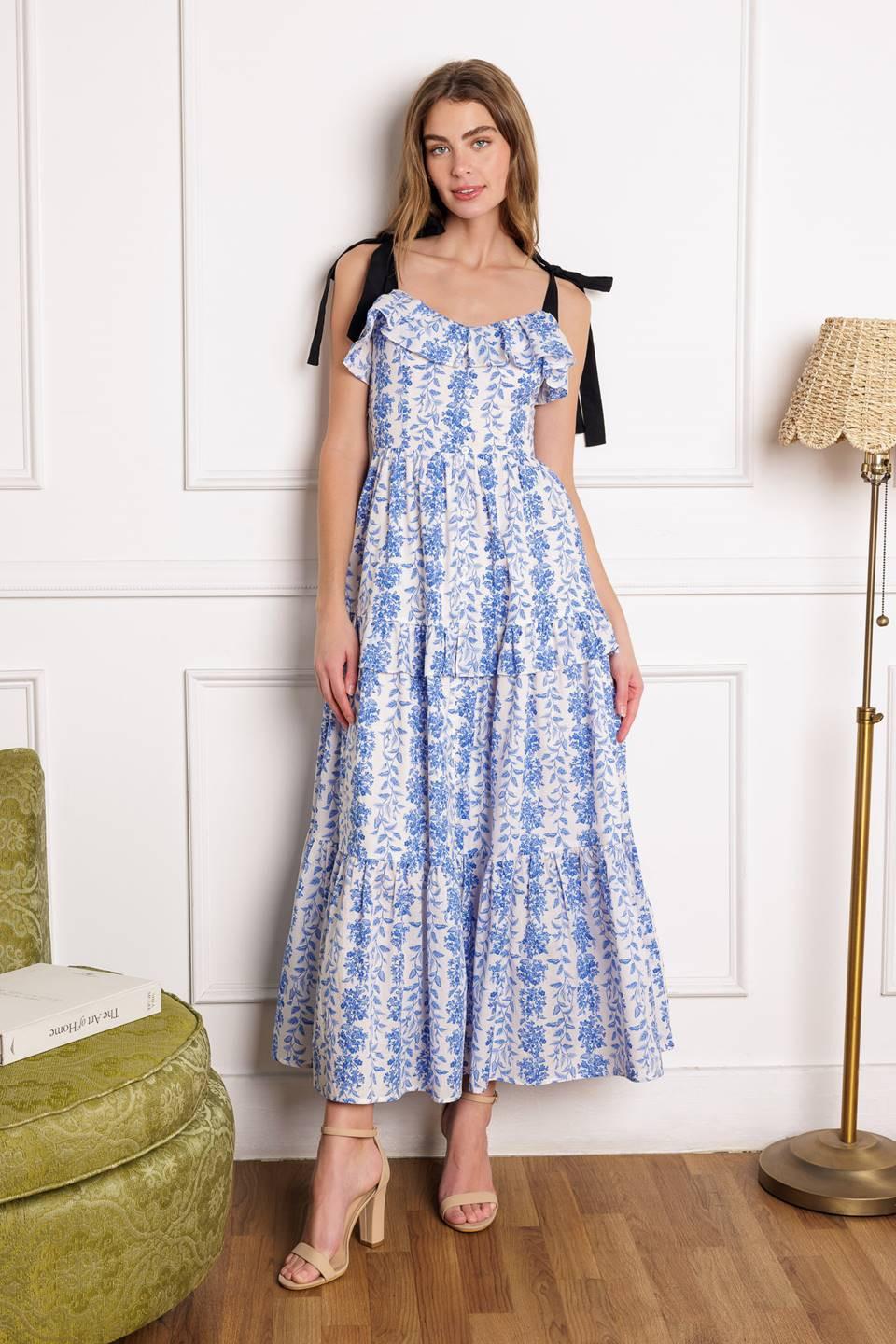 OFF FOR THE DAY WOVEN MIDI DRESS - Glamourous Grace