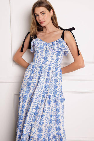OFF FOR THE DAY WOVEN MIDI DRESS - Glamourous Grace