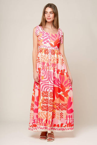 DRIVE-IN MOVIE WOVEN MAXI DRESS - Glamourous Grace