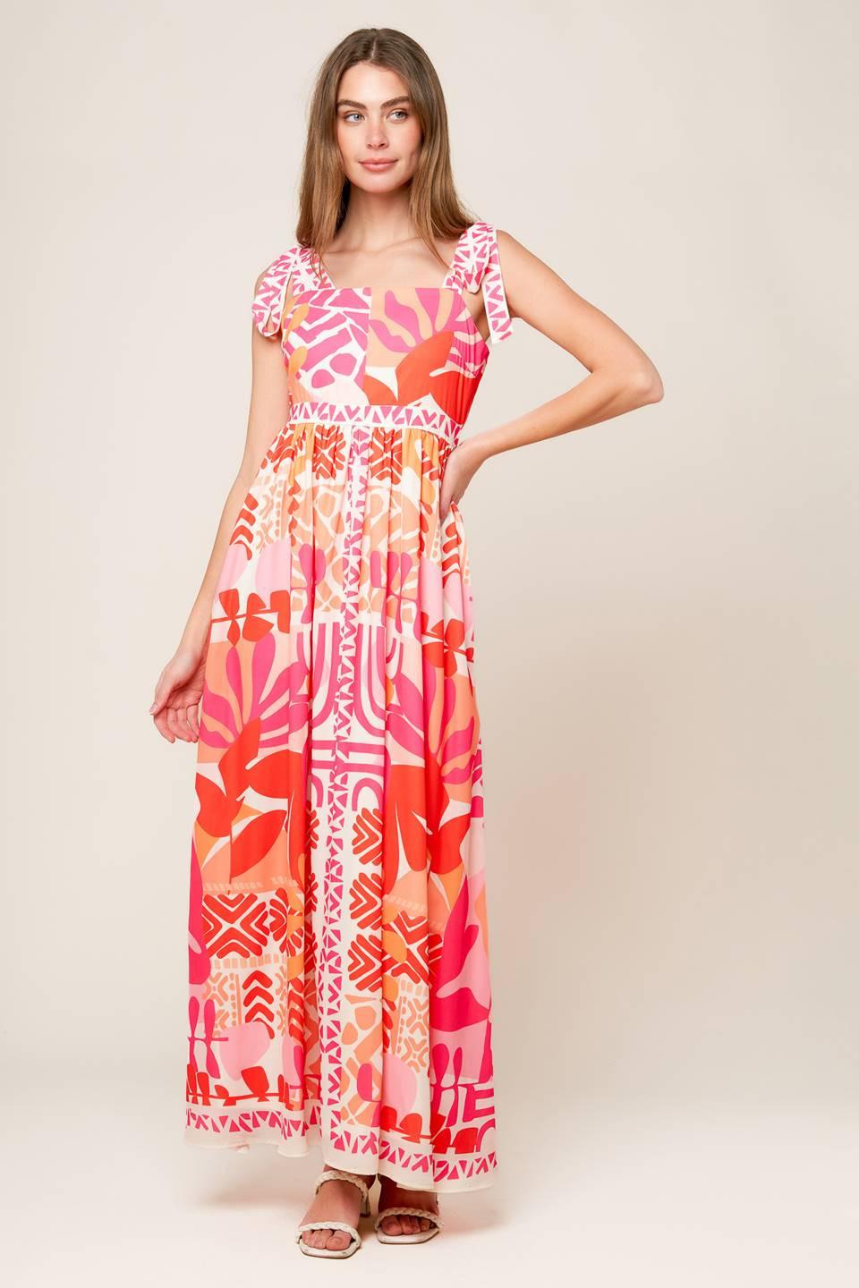 DRIVE-IN MOVIE WOVEN MAXI DRESS - Glamourous Grace