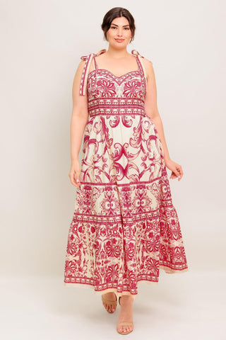 THE GARDEN'S SECRET WOVEN MIDI DRESS - Glamourous Grace
