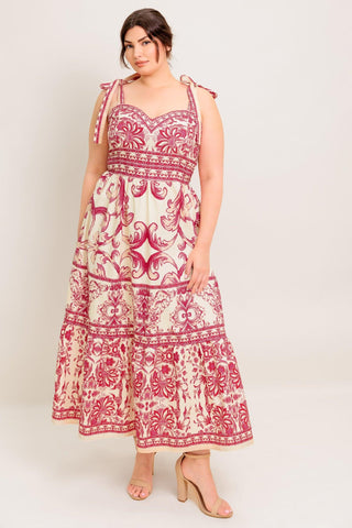 THE GARDEN'S SECRET WOVEN MIDI DRESS - Glamourous Grace