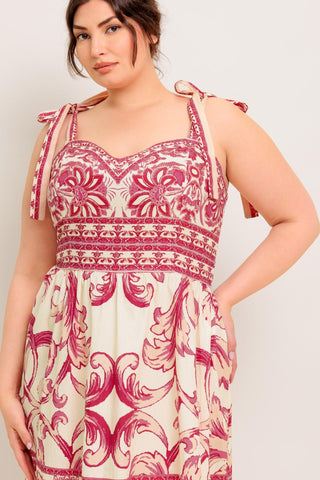 THE GARDEN'S SECRET WOVEN MIDI DRESS - Glamourous Grace