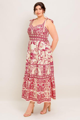THE GARDEN'S SECRET WOVEN MIDI DRESS - Glamourous Grace