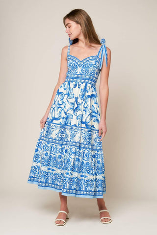 THE GARDEN'S SECRET WOVEN MIDI DRESS - Glamourous Grace