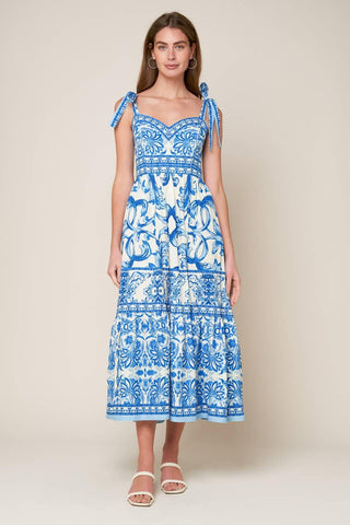 THE GARDEN'S SECRET WOVEN MIDI DRESS - Glamourous Grace