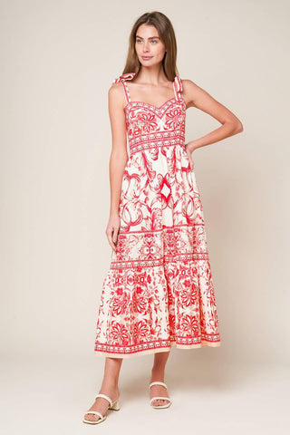 THE GARDEN'S SECRET WOVEN MIDI DRESS - Glamourous Grace