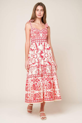 THE GARDEN'S SECRET WOVEN MIDI DRESS - Glamourous Grace