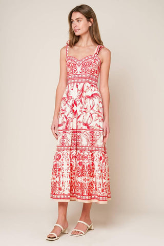 THE GARDEN'S SECRET WOVEN MIDI DRESS - Glamourous Grace