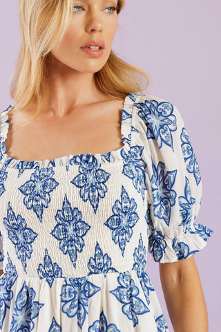 THROUGH THE GARDEN WOVEN MINI DRESS - Glamourous Grace