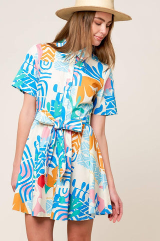 GARDEN SOCIAL WOVEN MINI DRESS - Glamourous Grace
