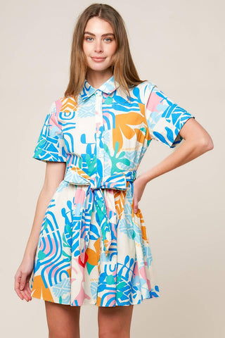 GARDEN SOCIAL WOVEN MINI DRESS - Glamourous Grace