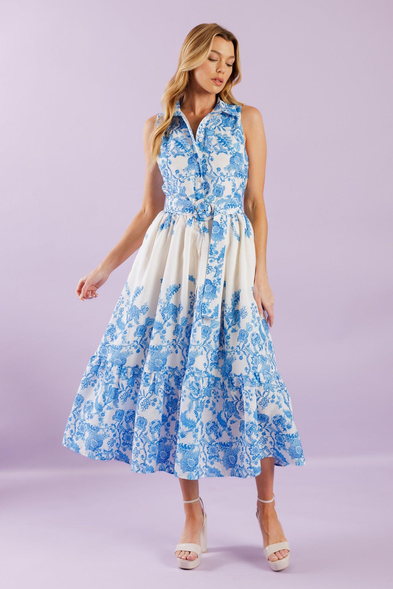 PALM SHORES WOVEN MIDI DRESS - Glamourous Grace