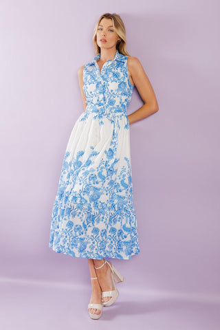 PALM SHORES WOVEN MIDI DRESS - Glamourous Grace