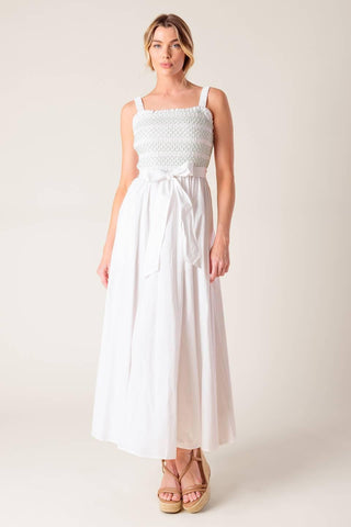 ROMINA BRODERIE WOVEN MIDI DRESS - Glamourous Grace