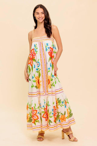 SAID AND DONE IVORY WOVEN MAXI DRESS - Glamourous Grace