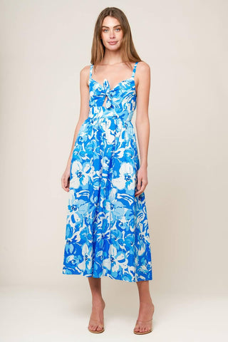 SPRING ROMANCE WOVEN MIDI DRESS - Glamourous Grace