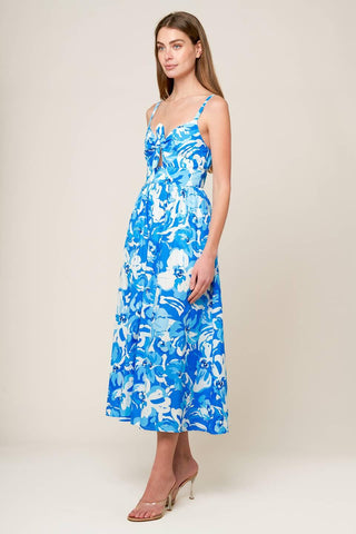SPRING ROMANCE WOVEN MIDI DRESS - Glamourous Grace