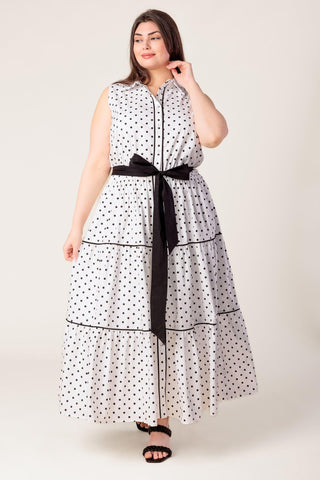 OUT OF REACH WOVEN MIDI DRESS - Glamourous Grace