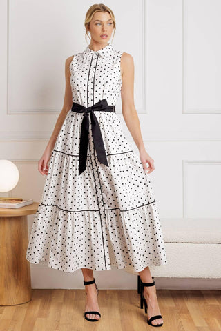 OUT OF REACH WOVEN MIDI DRESS - Glamourous Grace
