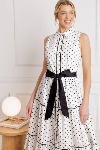 OUT OF REACH WOVEN MIDI DRESS - Glamourous Grace