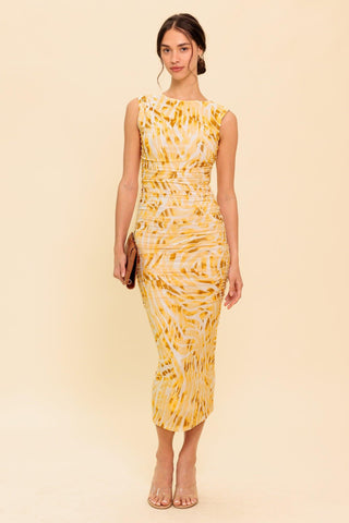 SWEET AS EVER POWER MESH BODYCON MIDI DRESS - Glamourous Grace