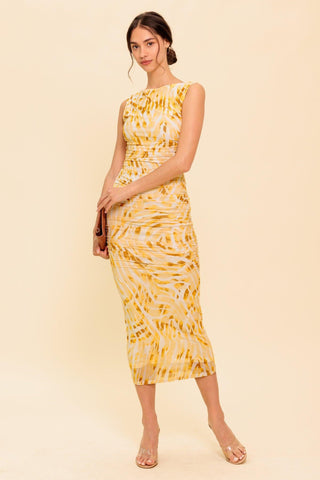 SWEET AS EVER POWER MESH BODYCON MIDI DRESS - Glamourous Grace