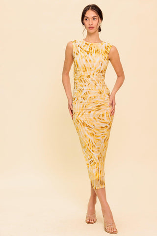 SWEET AS EVER POWER MESH BODYCON MIDI DRESS - Glamourous Grace